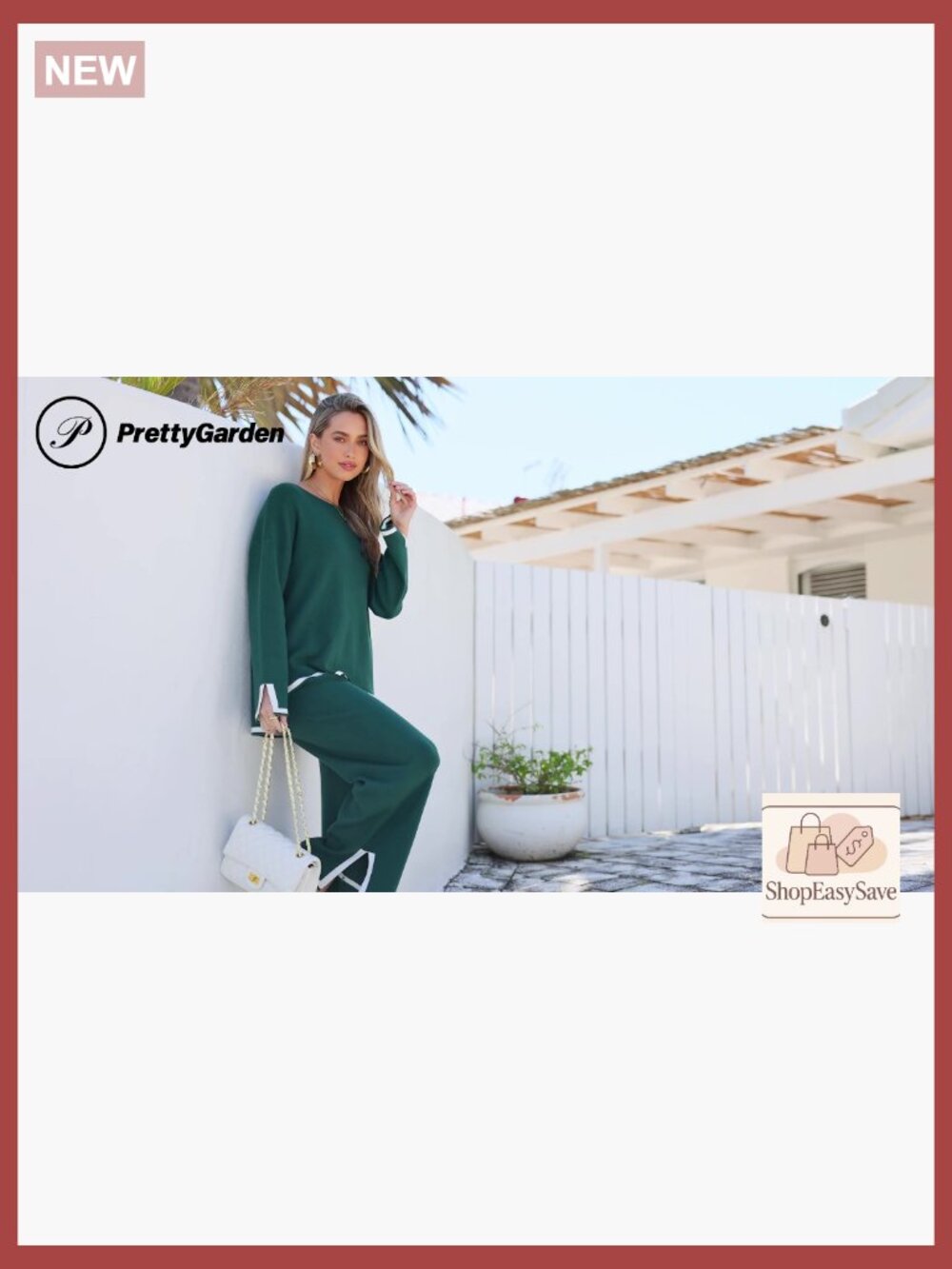 Two Piece Knit Sweater Set Wide Leg Pants Tracksuit Fall Winter - Picture 7 of 7